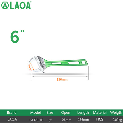 LAOA veliki otvoreni podesivi ključ, lagani viljuškasti ključ Alati Alat za održavanje kućanstva "