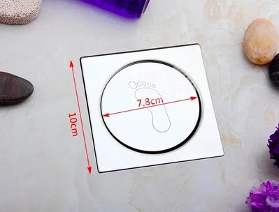 Okrugli iskačući podni odvod za kupaonicu - podna obloga tuš kabina potisni odvodni čep 10X10CM 12X12CM ili 15X15CM