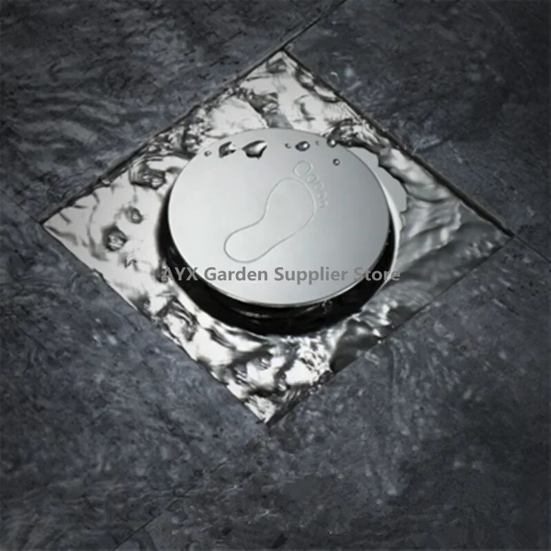 Okrugli iskačući podni odvod za kupaonicu - podna obloga tuš kabina potisni odvodni čep 10X10CM 12X12CM ili 15X15CM