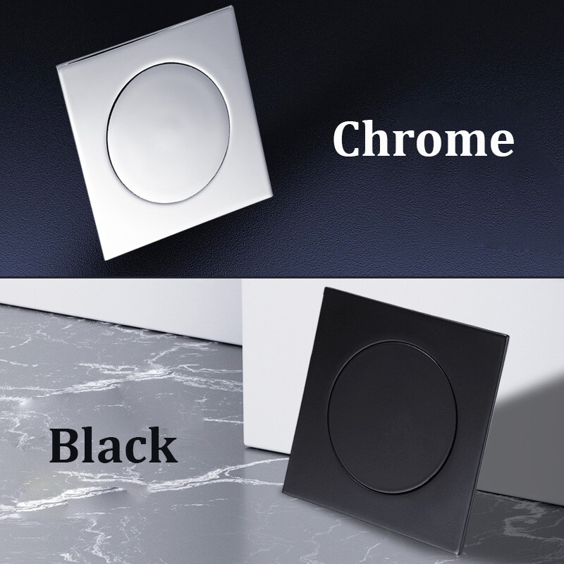 Mjedeni kromirani popup odvod za noge u podu 10*10 cm odvod za kadu protiv neugodnih mirisa potisni prema dolje Dezodorirajući kvadratni mat poklopac za tuš kabinu