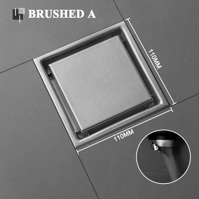 Kupaonica Balkon Kuhinja Kvadratni podni odvod od nehrđajućeg čelika Tuš odvodni odvod Višebojni stil Nevidljivi umetak od pločica Podni odvodi