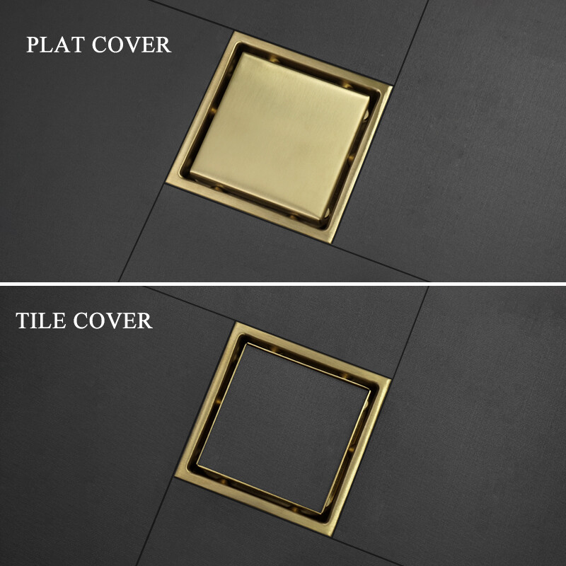 Kupaonica Balkon Kuhinja Kvadratni podni odvod od nehrđajućeg čelika Tuš odvodni odvod Višebojni stil Nevidljivi umetak od pločica Podni odvodi