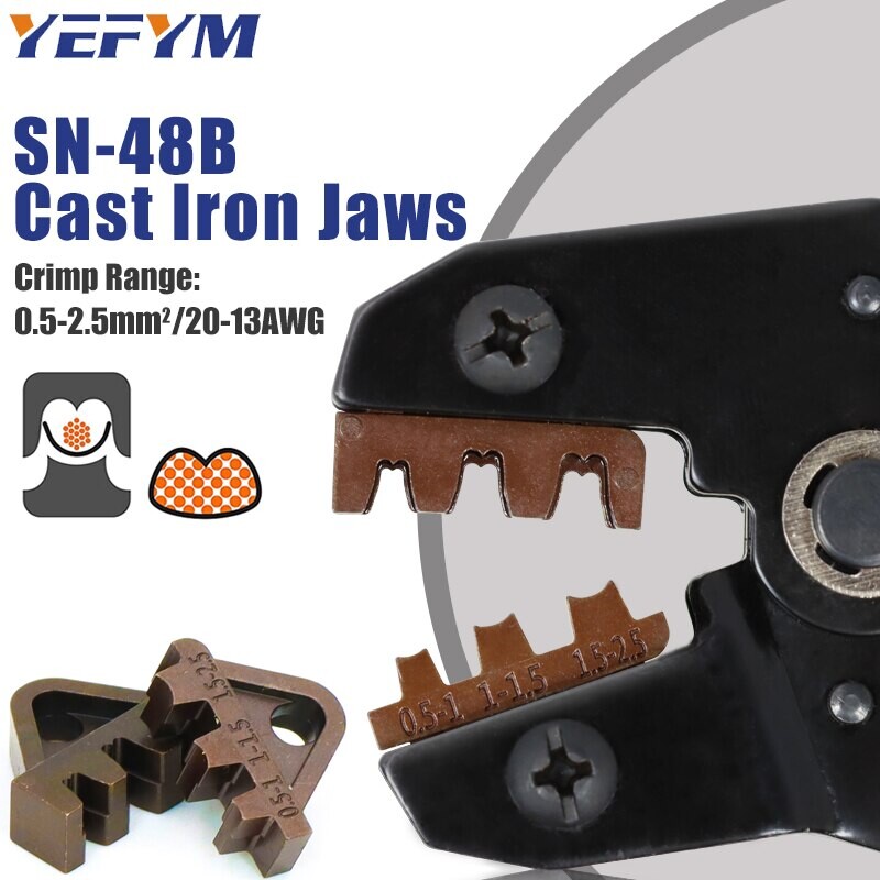Za TAB 2.8/4.8/6.3 auto terminale SN-48B kliješta za stezanje 0.5-2.5mm2/23-13AWG visoke preciznosti čeljusne žice električni ručni alati