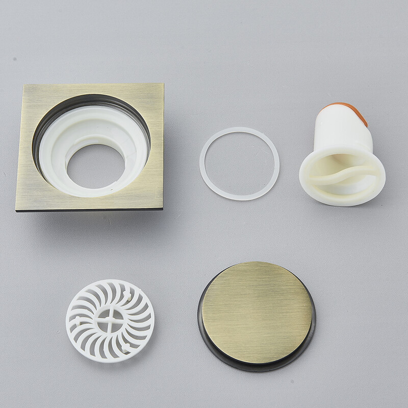 Uythner mat crni podni odvod 10*10 cm Kupaonski četvrtasti odvod za tuš Odvod za podni odvod u kupaonici Cjedilo Podni odvod za kuhinju na balkonu