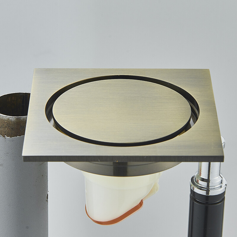 Uythner mat crni podni odvod 10*10 cm Kupaonski četvrtasti odvod za tuš Odvod za podni odvod u kupaonici Cjedilo Podni odvod za kuhinju na balkonu