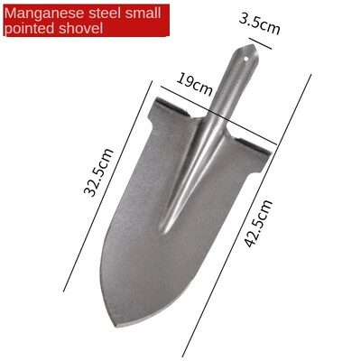 Ilgagalvis kastuvas be medinės rankenos, tik smaili galvutė, žemės ūkio siauras kastuvas, plieninis žemės kastuvas, medžių kasimo kastuvas