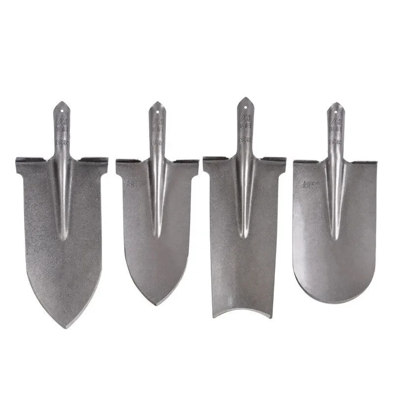 Ilgagalvis kastuvas be medinės rankenos, tik smaili galvutė, žemės ūkio siauras kastuvas, plieninis žemės kastuvas, medžių kasimo kastuvas