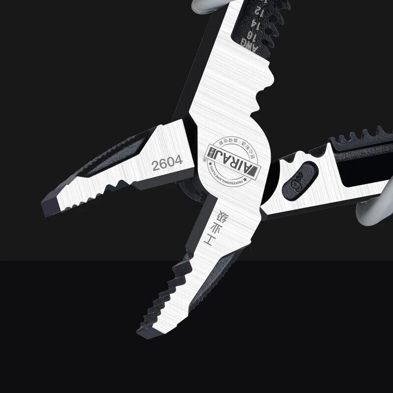 AIRAJ 7/8/9 colių vielos replės Aštrios didelės angos nuplėšimo replės Pramoninės klasės daugiafunkcinės techninės įrangos rankiniai įrankiai