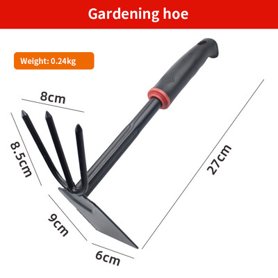 Aianduslabidas Viie hambaga äke suur labidas ja väike labidas Kaheotstarbelised motikad musta kummist käepidemega aiatööriistad