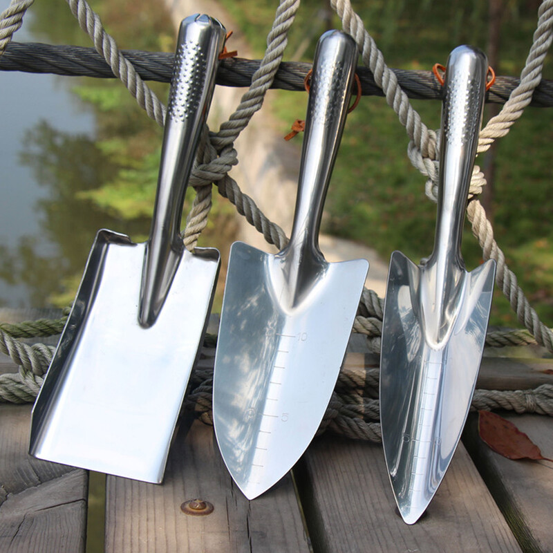 Nerūdijančio plieno kostiumas Rankinis Patvarus sodo įrankiai Paplūdimio semtuvai Vaikams Nešiojama mentele Žemės ūkio