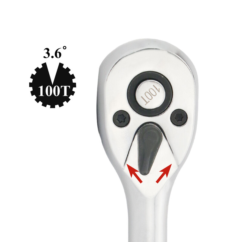 Λαβή καστάνιας ταχείας απελευθέρωσης 100 δοντιών Στενή θέση που χρησιμοποιεί περισσότερο από την κανονική καστάνια 1/4" 3/8" ή 1/2" Οδήγηση