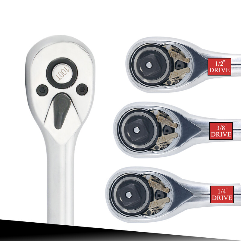 Λαβή καστάνιας ταχείας απελευθέρωσης 100 δοντιών Στενή θέση που χρησιμοποιεί περισσότερο από την κανονική καστάνια 1/4" 3/8" ή 1/2" Οδήγηση