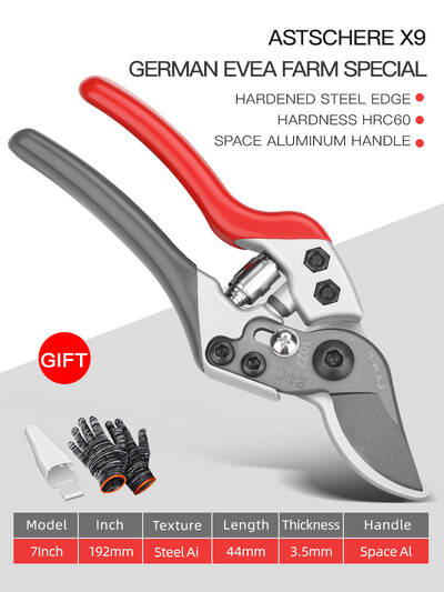 AIRAJ Tuners Foarfece profesionale de tundere Bypass Foarfece de tuns copaci Foarfece de tuns manual Foarfece de grădină Foarfece de tuns pentru grădină