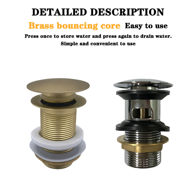 Kupaonski umivaonik Pop-up odvodni čep za vodu Dodaci za kupaonsku slavinu