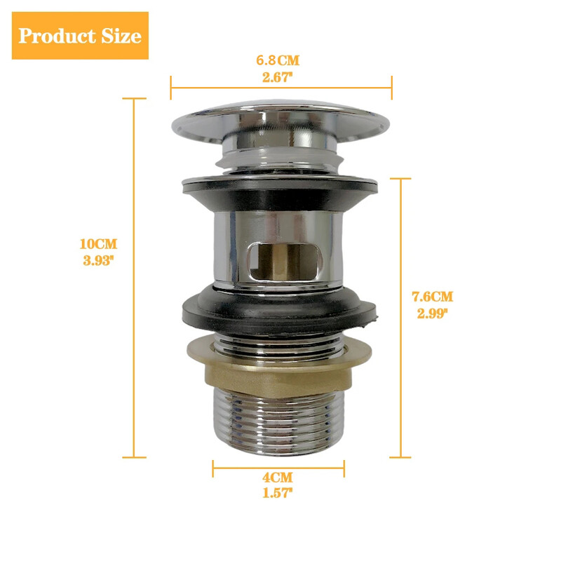 Kupaonski umivaonik Pop-up odvodni čep za vodu Dodaci za kupaonsku slavinu