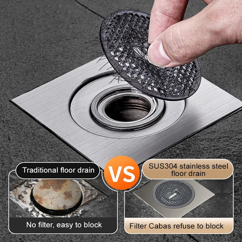Cjedilo za podni odvod od nehrđajućeg čelika 304 protiv neugodnih mirisa Cjedilo za kuhinjski sudoper Cjedilo za čep za kanalizaciju Hvatač za kosu Kupaonski pribor