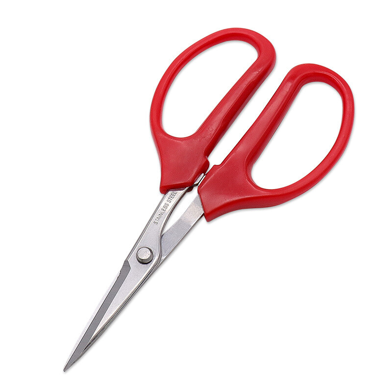 Didmeninė prekyba nerūdijančio plieno vaisių vynuogių žirklės raudonos PP patogios rankenos genėjimo žirklės sodo įrankiai bonsai gėlėms
