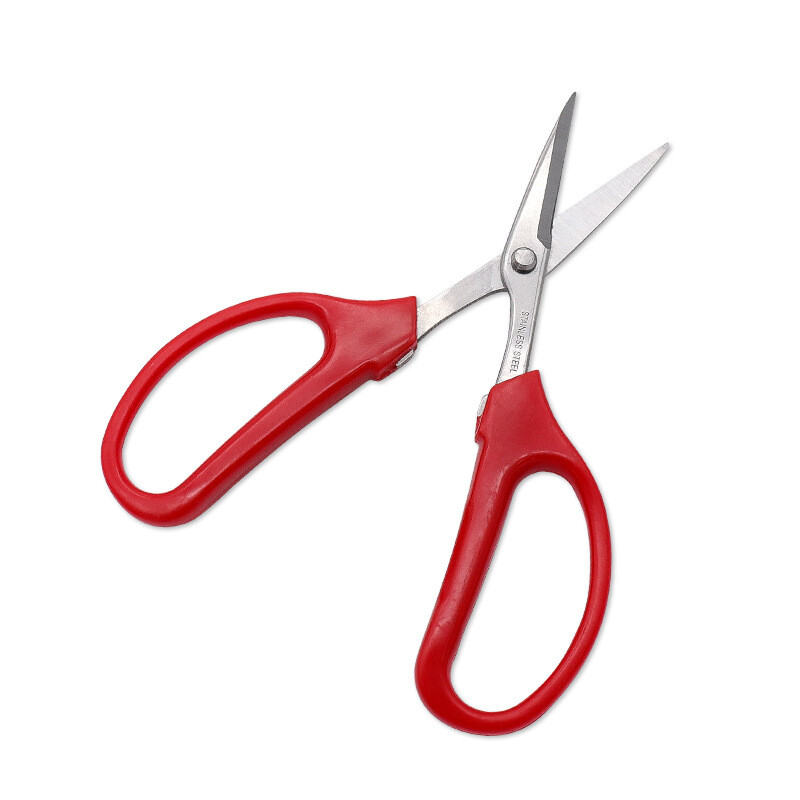 Didmeninė prekyba nerūdijančio plieno vaisių vynuogių žirklės raudonos PP patogios rankenos genėjimo žirklės sodo įrankiai bonsai gėlėms