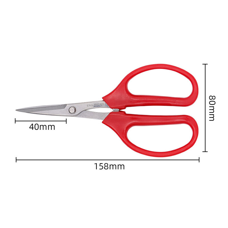 Didmeninė prekyba nerūdijančio plieno vaisių vynuogių žirklės raudonos PP patogios rankenos genėjimo žirklės sodo įrankiai bonsai gėlėms
