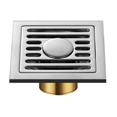 Četvrtasti podni odvod protiv neugodnih mirisa, podni odvod od nehrđajućeg čelika/bakra s poklopcem koji se može ukloniti, podni odvod za tuš kabinu za kupaonicu