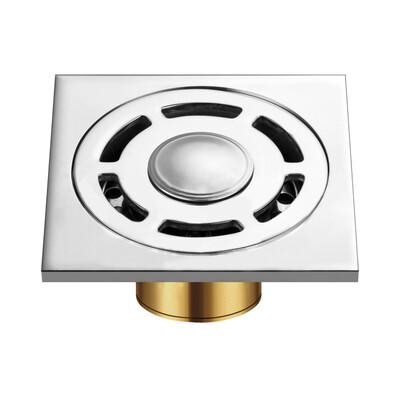 Četvrtasti podni odvod protiv neugodnih mirisa, podni odvod od nehrđajućeg čelika/bakra s poklopcem koji se može ukloniti, podni odvod za tuš kabinu za kupaonicu