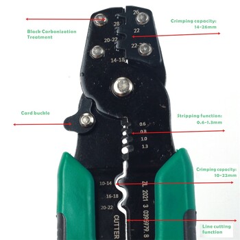 1 τεμ 4 σε 1 Πολυλειτουργική πένσα ακροδεκτών πτύχωσης, απογυμνωτή σύρματος, κόφτης συρμάτων, πένσα ακροδεκτών, εξαρτήματα καλωδίωσης, εργαλείο χειρός