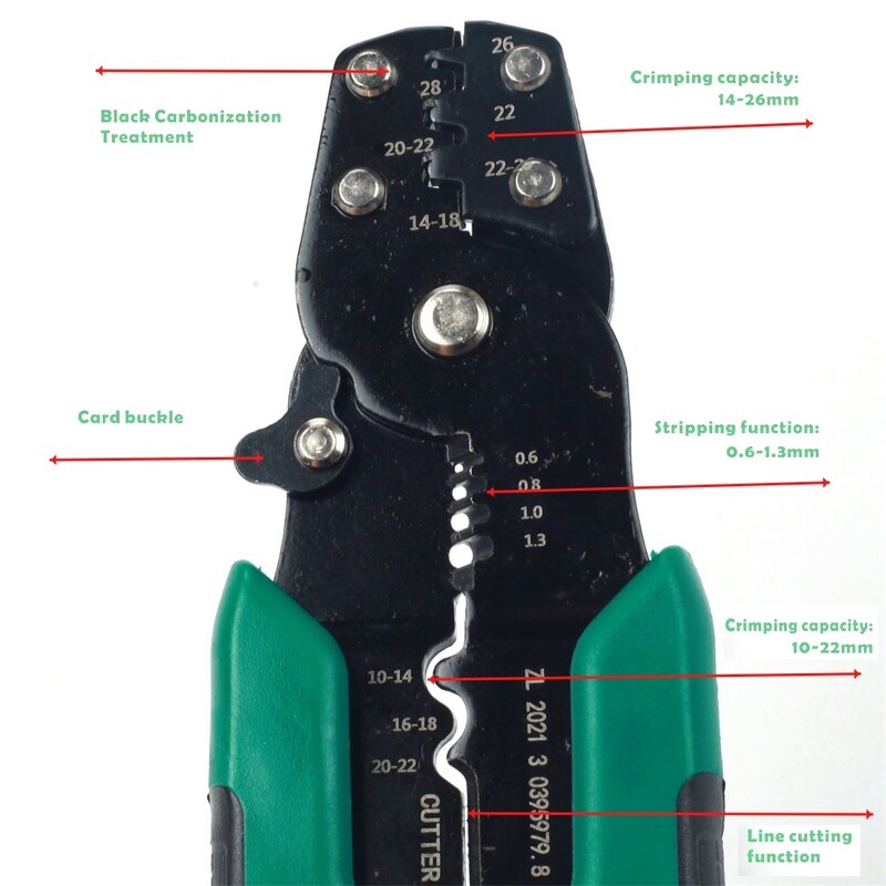 1 tk 4-in1 multifunktsionaalsed pressimisklemmi tangid, traadieemaldaja, traadilõikur, klemmitangid, juhtmestiku tarvikud, käsitööriist
