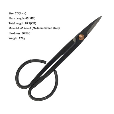 Alat za početnike od 7,3 inča, škare s dugom ručkom, škare za vrtlarske biljke, škare za grane, potpora od nehrđajućeg/ugljičnog čelika, isporuka putem isporuke