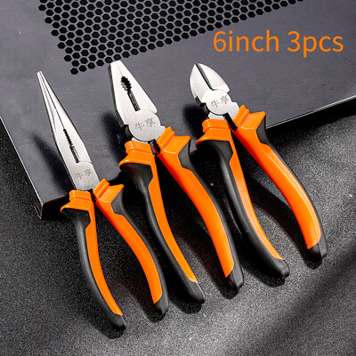 1/3 vnt Vielos pjaustytuvai Daugiafunkcinės replės Rinkiniai Rankiniai įrankiai Įstrižainė pjovimo adata Nosies replės Profesionalūs elektriko žnyplės