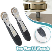 Mini põrkvõti 1/4-tolline kuuskant kahesuunaline juhtimine Kahe otsaga kruvikeeraja puurotsik tööriista pesa mutrivõti vahetatavad otsad