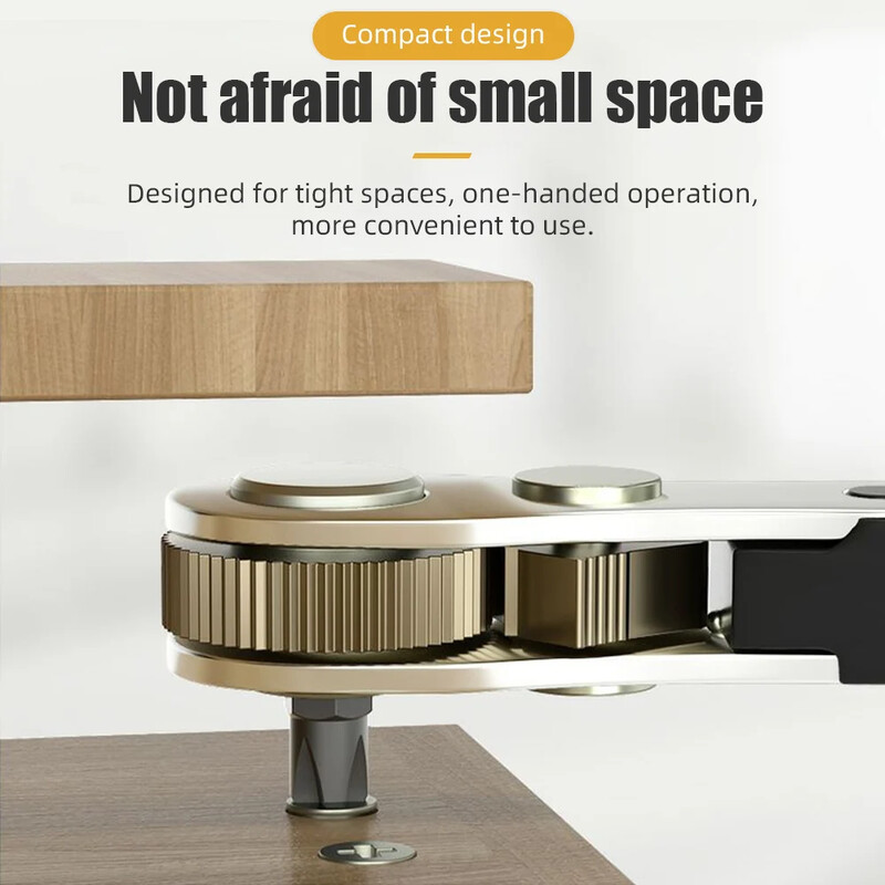 Mini põrkvõti 1/4-tolline kuuskant kahesuunaline juhtimine Kahe otsaga kruvikeeraja puurotsik tööriista pesa mutrivõti vahetatavad otsad