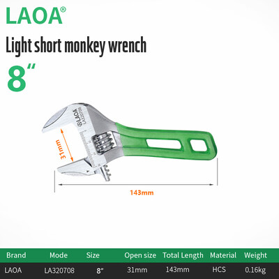 LAOA reguliuojamas veržliaraktis Lengvas, didelis atsidarantis trumpos rankenos daugiafunkciniai mini veržliarakčiai