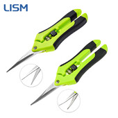 Aia oksakäärid roostevabast terasest taimed puuviljad viinamarjade korjamine käärid aiandus lehtede trimmer sirge küünarnuki pügamise tööriistad