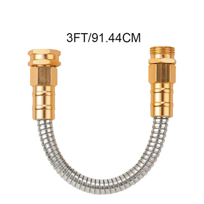 Jedan metalni priključak za crijevo od nehrđajućeg čelika, kratko crijevo za vodu s produžetkom vrtnog crijeva