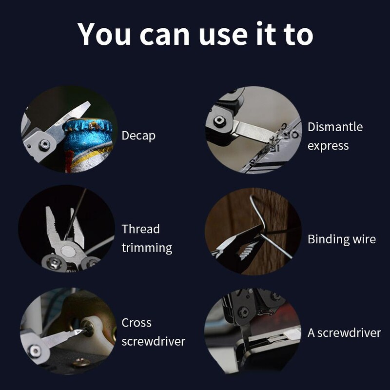 Kaasaskantav mini multitööriist 420 roostevabast terasest mitme tööriistaga tangid, noaga kruvikeeraja õues ellujäämiseks telkimiseks jahiks matkariistad