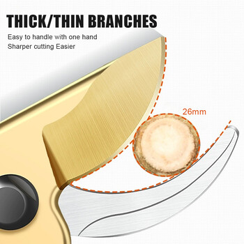 Ειδικό ψαλίδι για υπαίθριο κλάδεμα οπωροφόρων δέντρων Ψαλίδι κηπουρικής κλαδιών Flower Flower Pruning Branch Scissors Garden Hand Tools