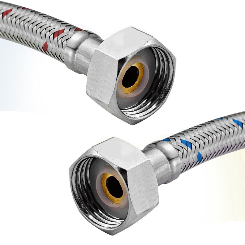 G1/2 G3/8 G9/16 50cm 1 par Fleksibilne vodovodne cijevi od nehrđajućeg čelika Hladno toplo miješalica Slavina Cijev za dovod vode Crijeva kupaonski dio