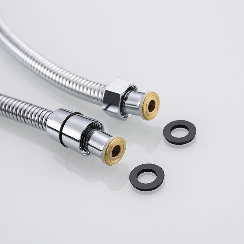 Visokokvalitetno crno crijevo za tuš Kupaonski pribor od nehrđajućeg čelika, mekana cijev za vodu 1,5 metara Kromirana, brušeno zlatna, siva, ORB