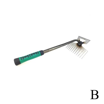 2-ühes aiareha Käsitsi umbrohujuurimistööriist tõmbepulber 5/6/11 hammaste umbrohutõrje eemaldamine käsitsi aiatöö lahtise pinnase tööriist