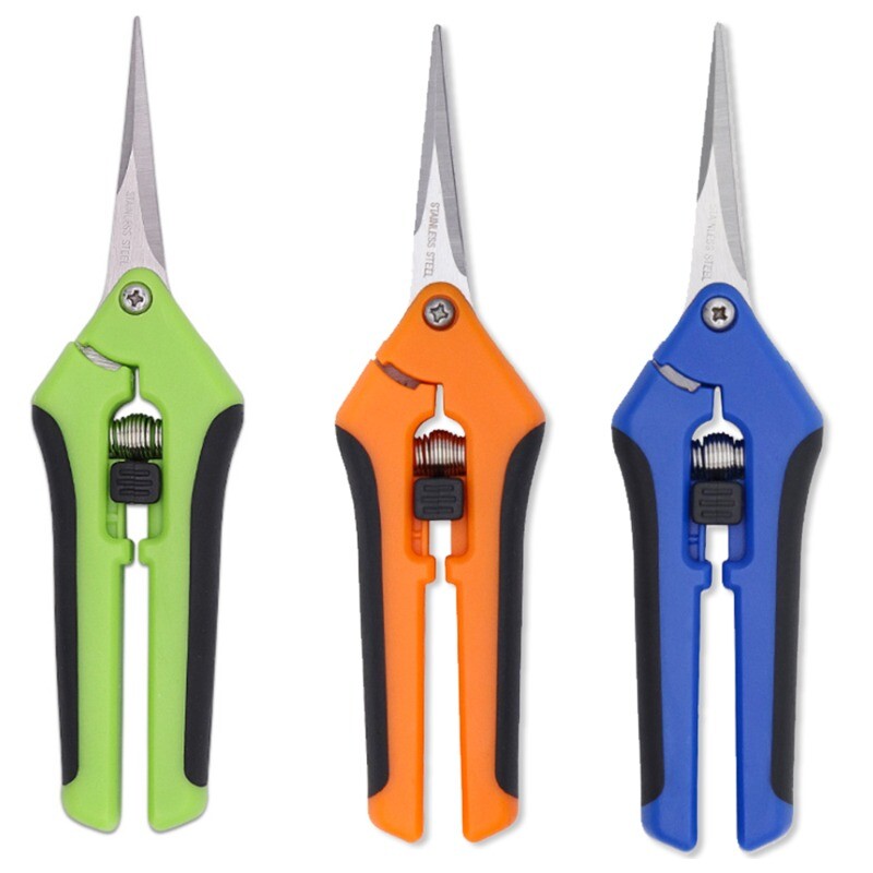 Tööjõusäästlikud aiakäärid Teravad ja vastupidavad pügamiskäärid Vedrukujundusega roostevabast terasest lilleoksa käärid