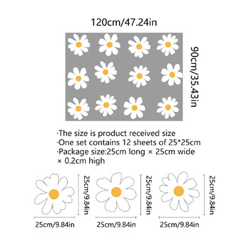 MJ6000 един метър стикер за стена без лепило малка маргаритка хризантема цвете стикер за стена всекидневна спалня фонова декорация не съдържа