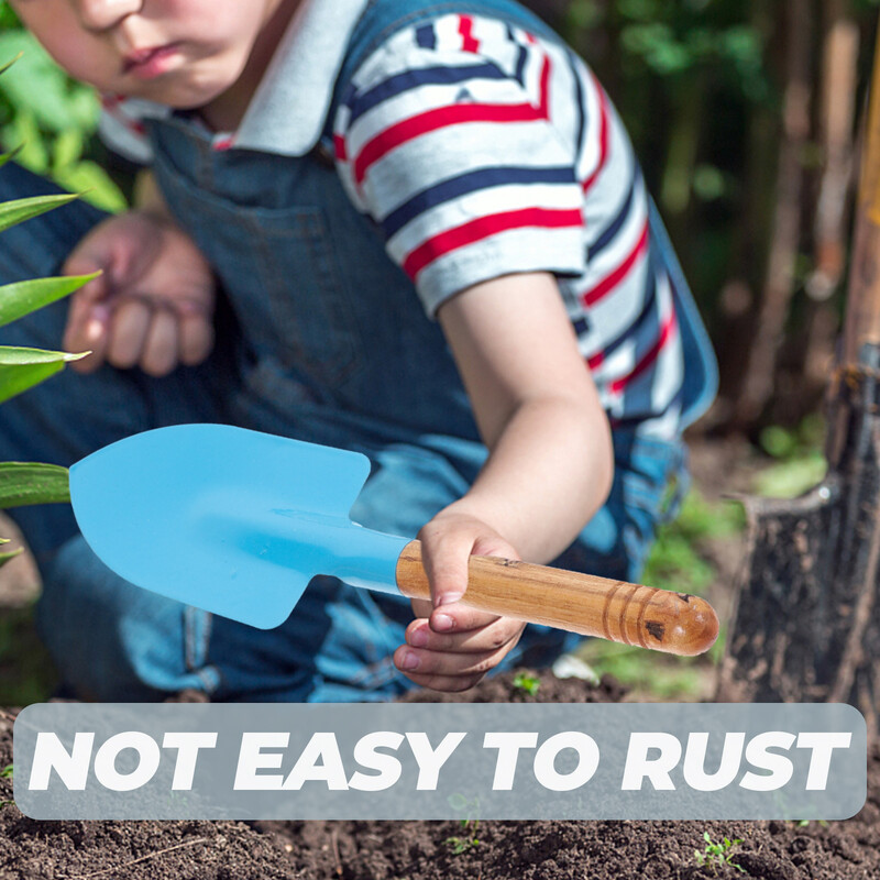 6PCS Set vrtnog alata, dječje grablje za plažu, drvena ručka, šarene igračke za učenje na otvorenom za djecu, dječake