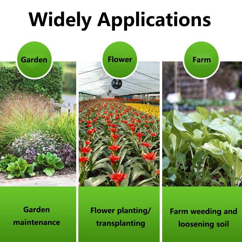 1/3 tk mangaanterasest aiatööriistade komplekt, multifunktsionaalne väike reha/labidas kaaluga kaasaskantavad välistingimustes kasutatavad mulla kobestamise käsitööriistad