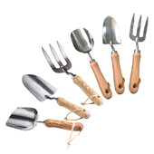 1 vnt. nerūdijančio plieno sodo įrankių rinkiniai Daugiafunkcinis mažas kastuvas su buko mediena / Toon medienos rankena, sodinant dirvą rankinis kastuvas