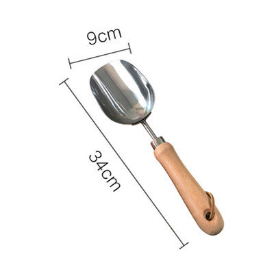 1 vnt. nerūdijančio plieno sodo įrankių rinkiniai Daugiafunkcinis mažas kastuvas su buko mediena / Toon medienos rankena, sodinant dirvą rankinis kastuvas