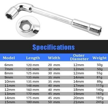 1 τεμ. Εξαγωνικό κλειδί πολλαπλών χρήσεων Κλειδί σε σχήμα L Φορητό εξαγωνικό κλειδί Πρακτικό εργαλείο επισκευής αυτοκινήτου Εργαλεία χειρός