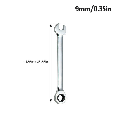 6/7/8/9/10/11/12/13/14/15/16/17mm põrkvõtme kombivõti võtmed hammasratta rõnga tööriista käepide kroomvanaadiumi tööriistavõtmed