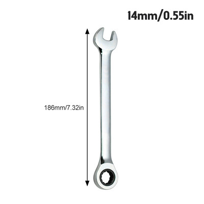 6/7/8/9/10/11/12/13/14/15/16/17mm põrkvõtme kombivõti võtmed hammasratta rõnga tööriista käepide kroomvanaadiumi tööriistavõtmed