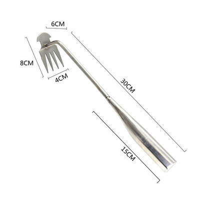 L-kujuline käsipragu umbrohutõrje juureeemaldustööriist välistingimustes kasutamiseks mõeldud kaasaskantav umbrohutõmbaja, käsitsetav roostevabast terasest aiatööriist