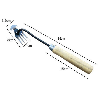 L-kujuline käsipragu umbrohutõrje juureeemaldustööriist välistingimustes kasutamiseks mõeldud kaasaskantav umbrohutõmbaja, käsitsetav roostevabast terasest aiatööriist